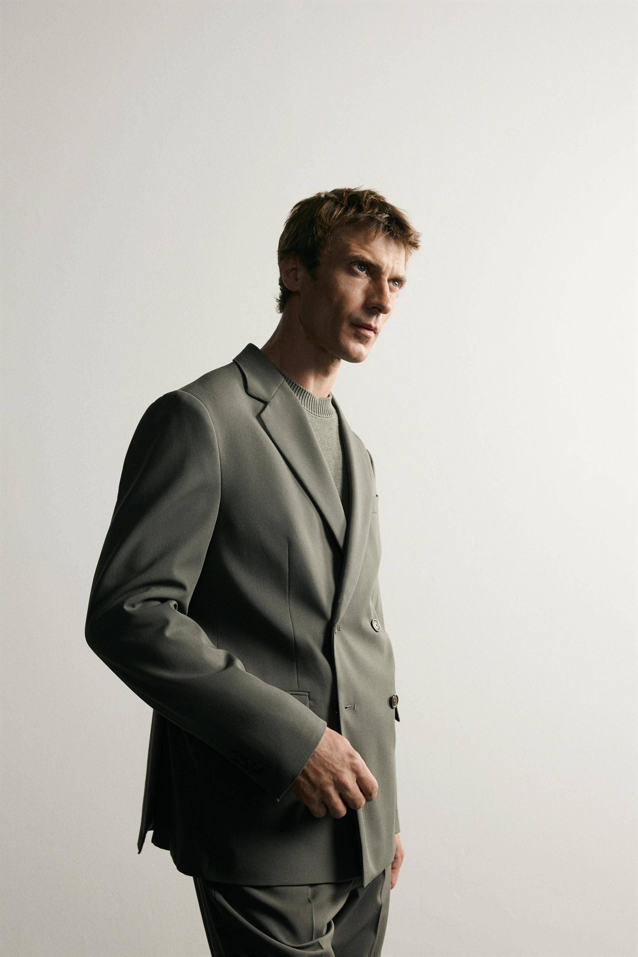 COMFORT DOUBLE BREASTED SUIT BLAZER